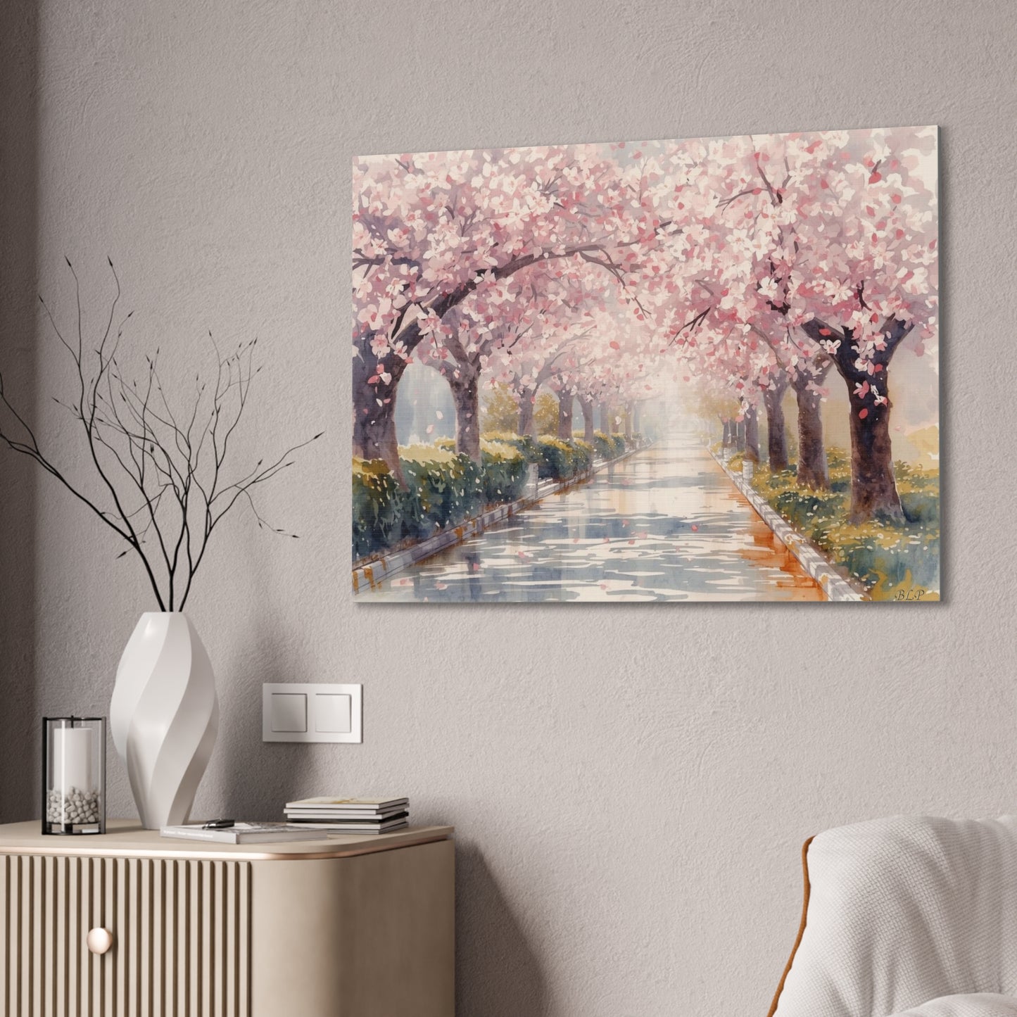 Cherry Blossom Way - Canvas Stretched, 0.75"- 2026 Wall Art Places