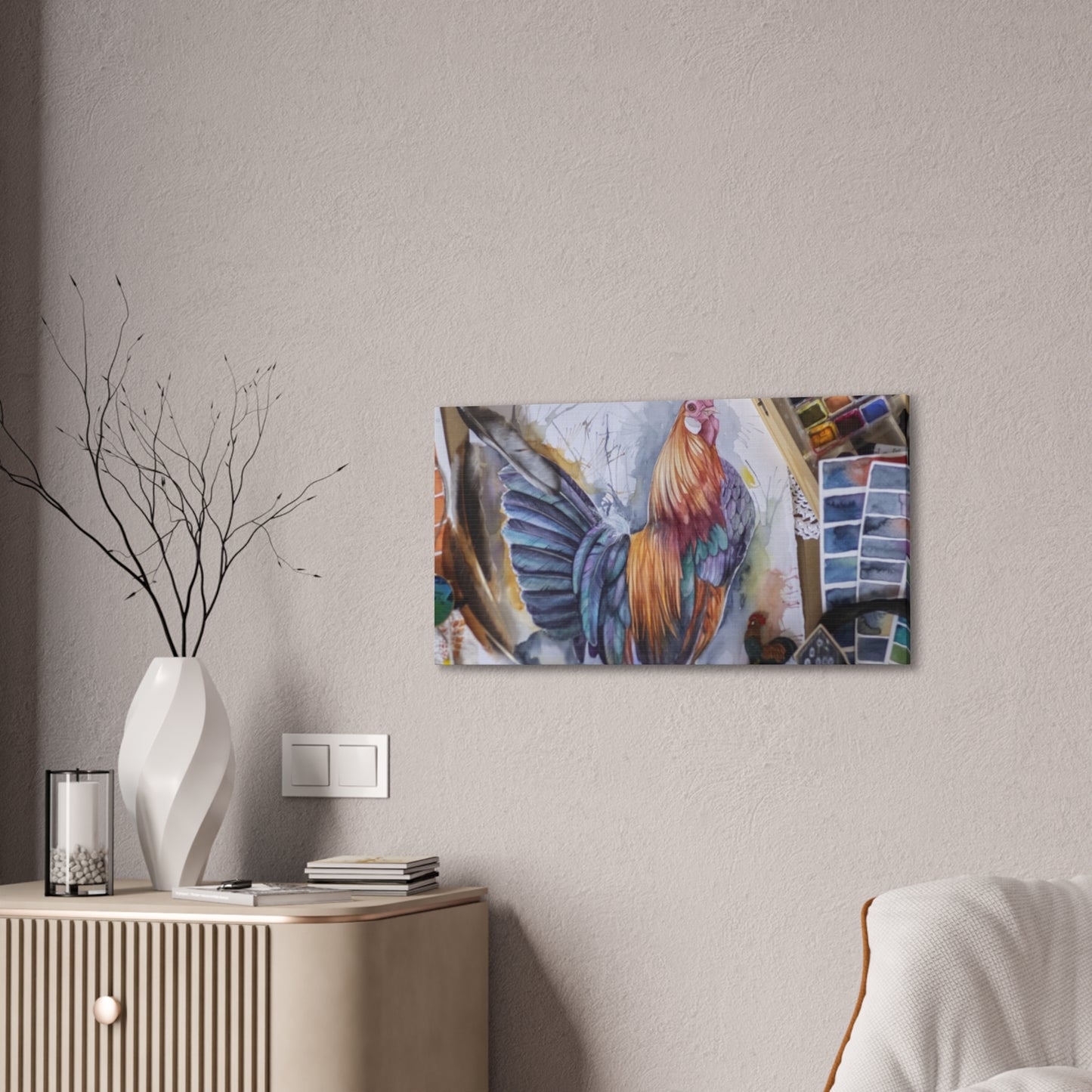 Rooster Art - Canvas Stretched, 0.75" - 2026 Wall Art - Animals