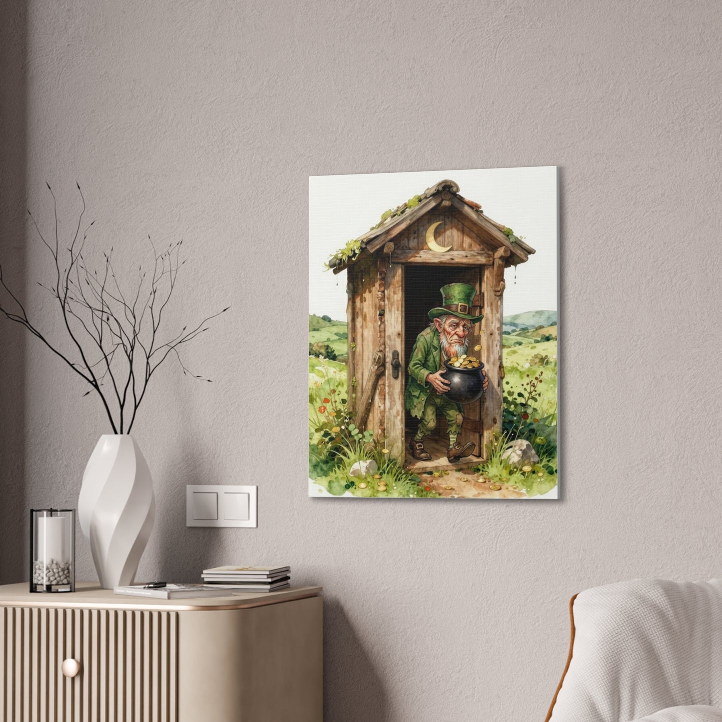 Leprechaun's Gold - Canvas Stretched, 0.75" - Wall Art - 2026 - Bathroom Humor