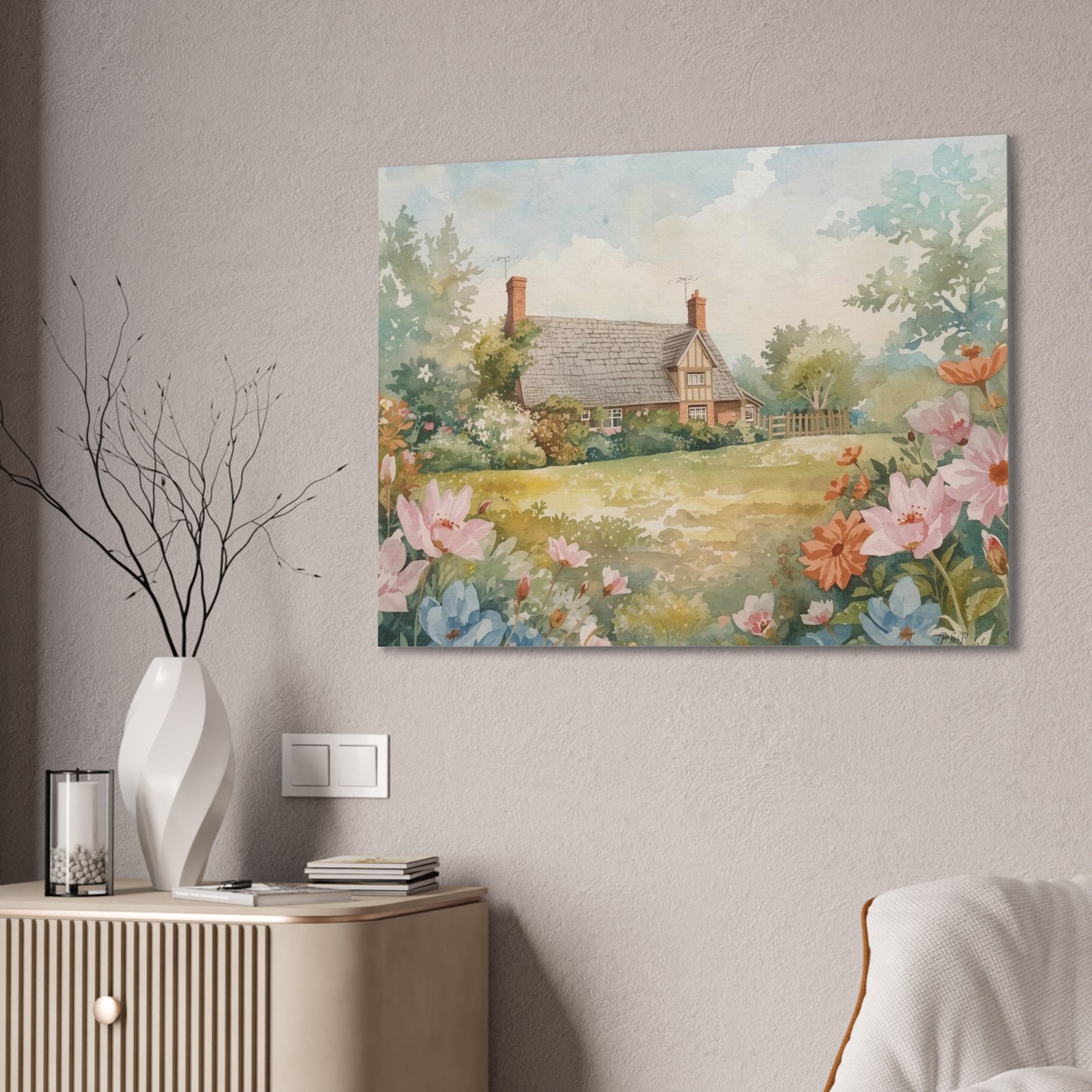 English Cottage - Canvas Stretched, 0.75" - 2026 Wall Art - Places