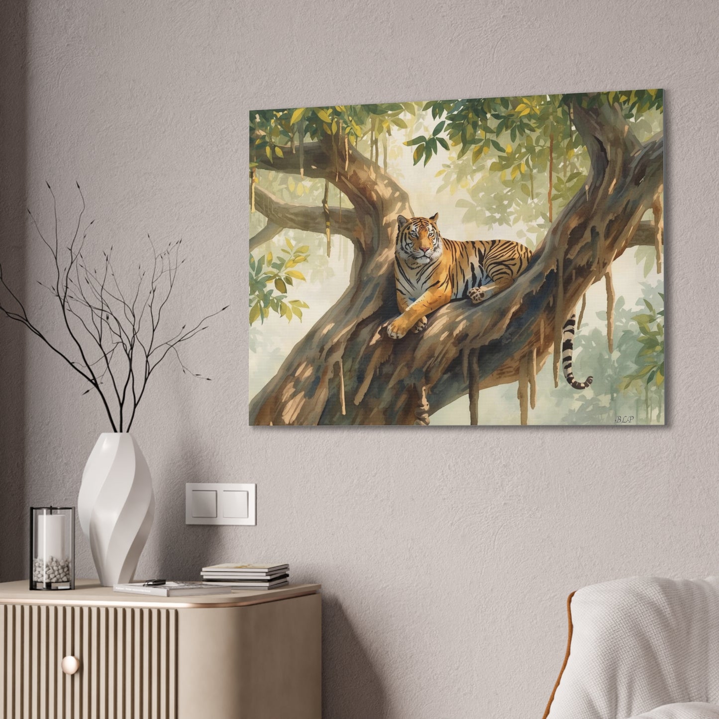Lounging tiger - Canvas Stretched, 0.75" - 2026 Wall Art - Animals