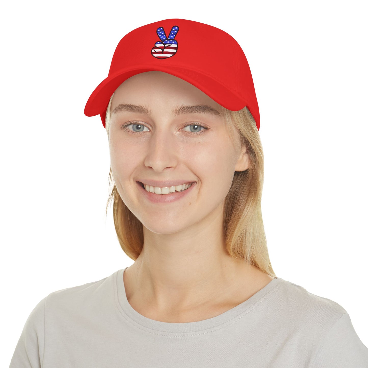 Peace Sign Flag - Low Profile Baseball Cap