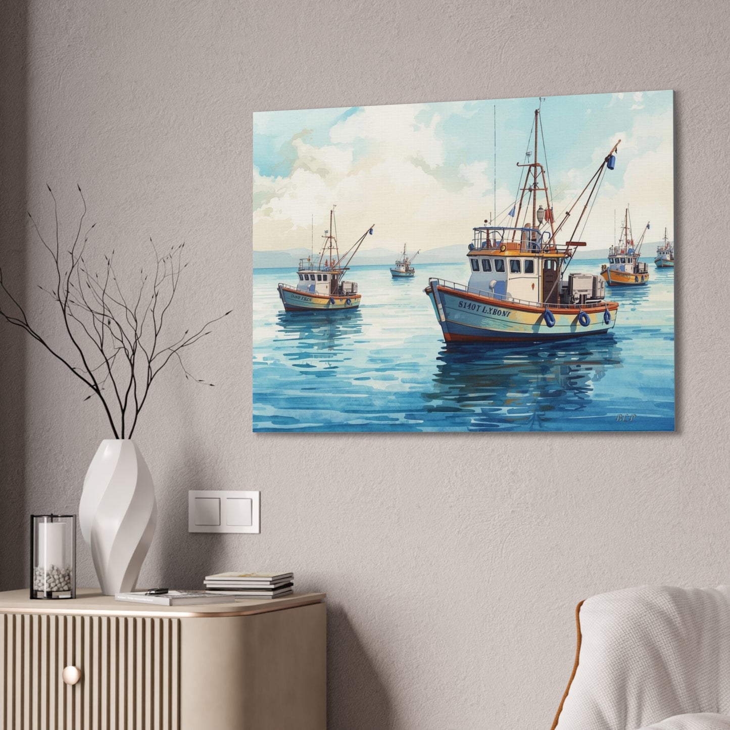 Fishing Fleet - Canvas Stretched, 0.75" - Wall Art 2026 - Scenes
