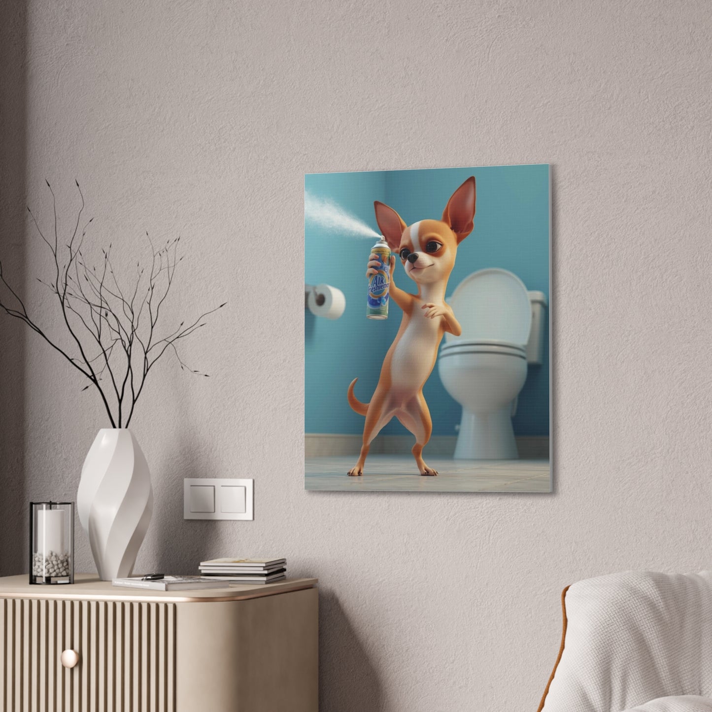 Chihuahua - Canvas Stretched, 0.75" - Wall art 2026 - Bathroom Humor