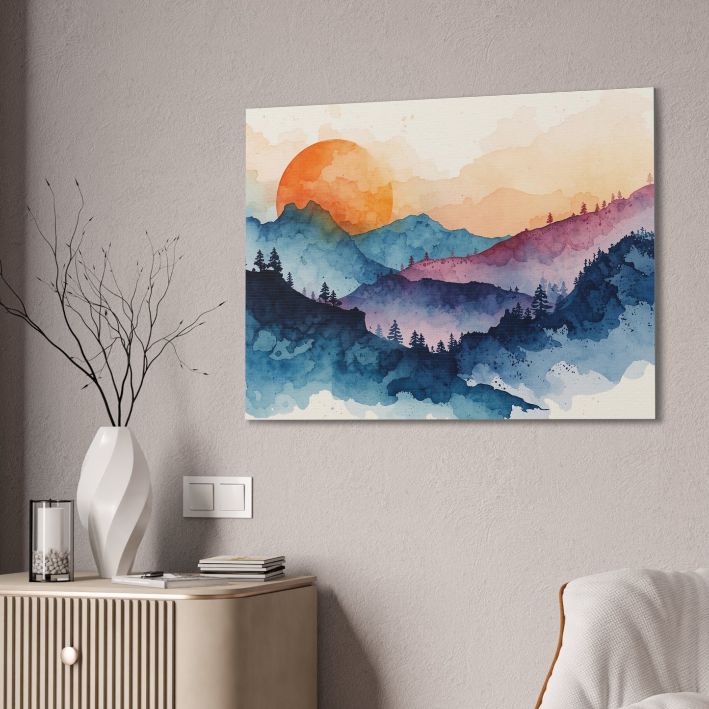 Mountain Sunset - Canvas Stretched, 0.75" - 2026 Wall Art Places
