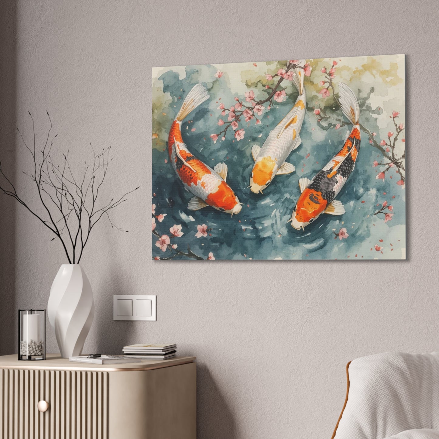 Three KOI - Canvas Stretched, 0.75" - 2026 Wall Art - Animals