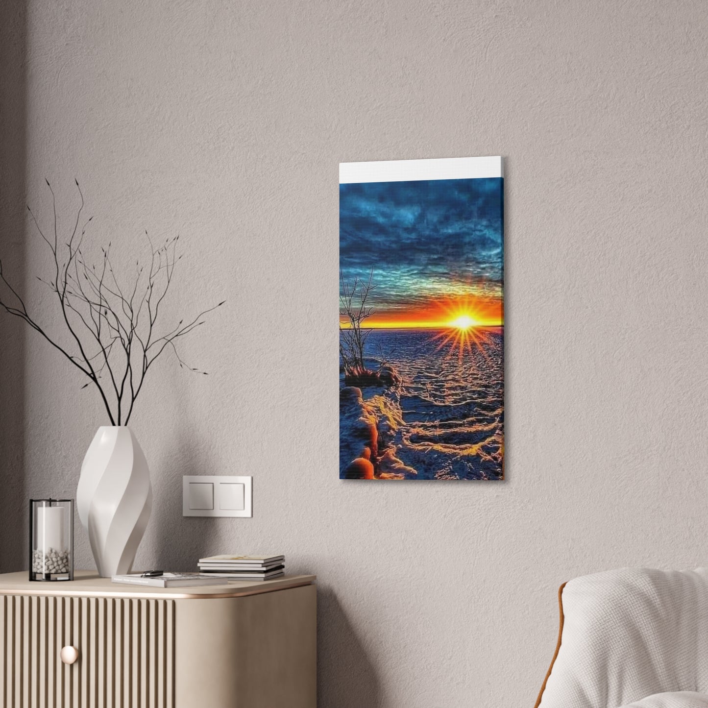 Sunrise on the Ocean - Canvas Stretched, 0.75"