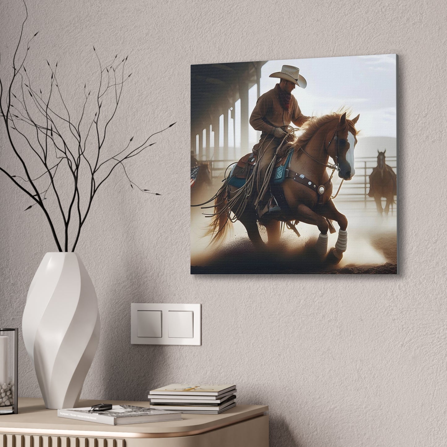 Cutting Horse - Canvas Stretched, 0.75" - 2026 Wall Art - Americana