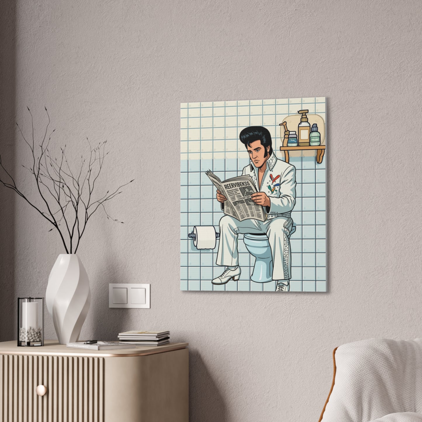 Rock Star - Canvas Stretched, 0.75" - Wall Art 2026 - Bathroom Humor