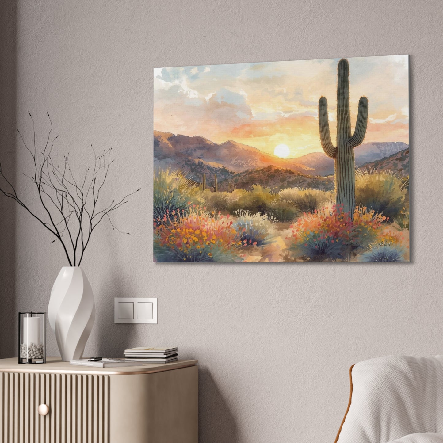 Desert Sunset - Canvas Stretched, 0.75" - 2026 Wall Art - Scenes
