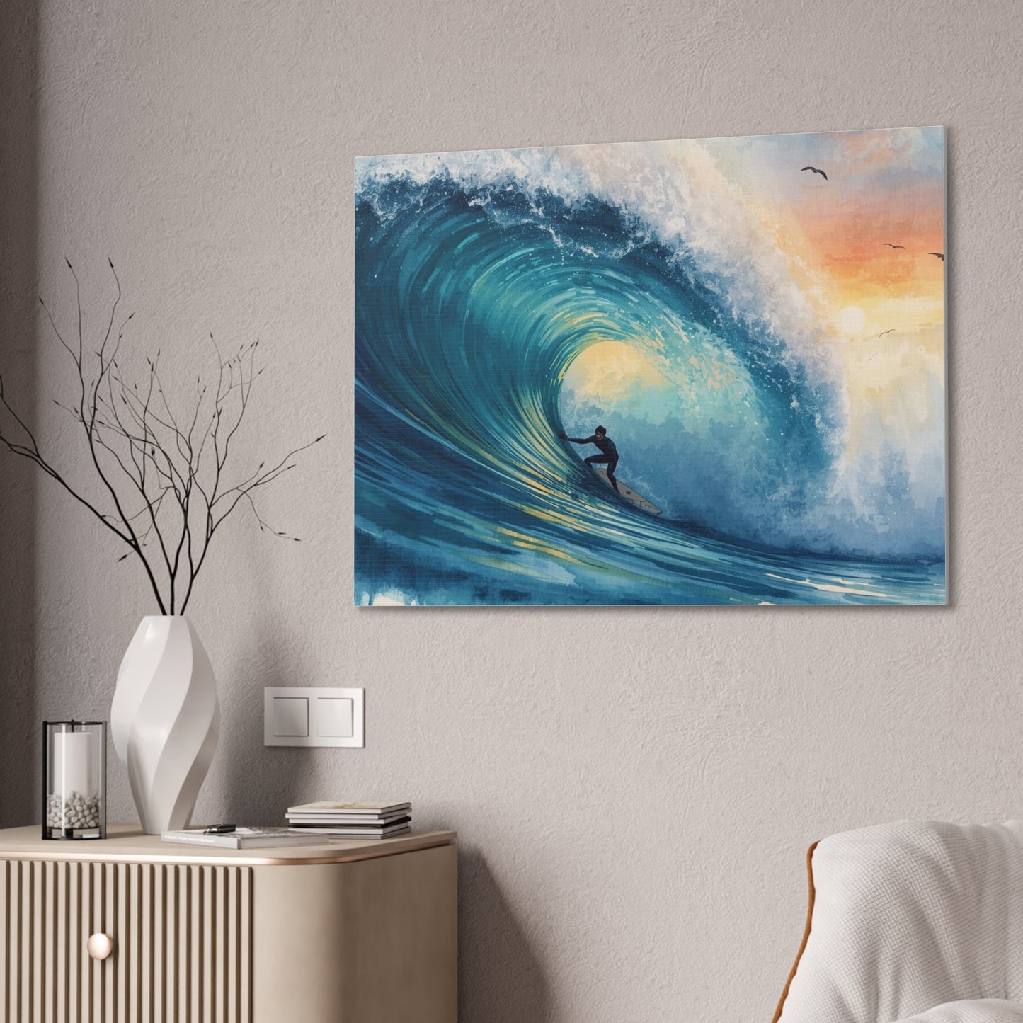 The Curl - Canvas Stretched, 0.75" - Wall Art 2026 - Sports
