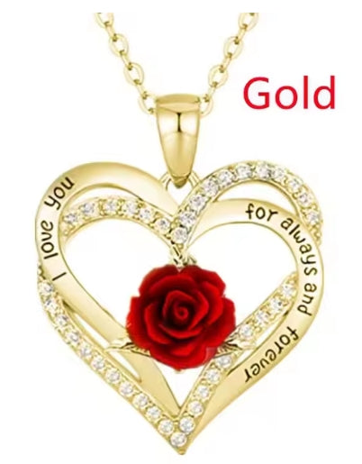 Fashion Rose Flower Pendant - Mother's Day - Necklace - Jewelry