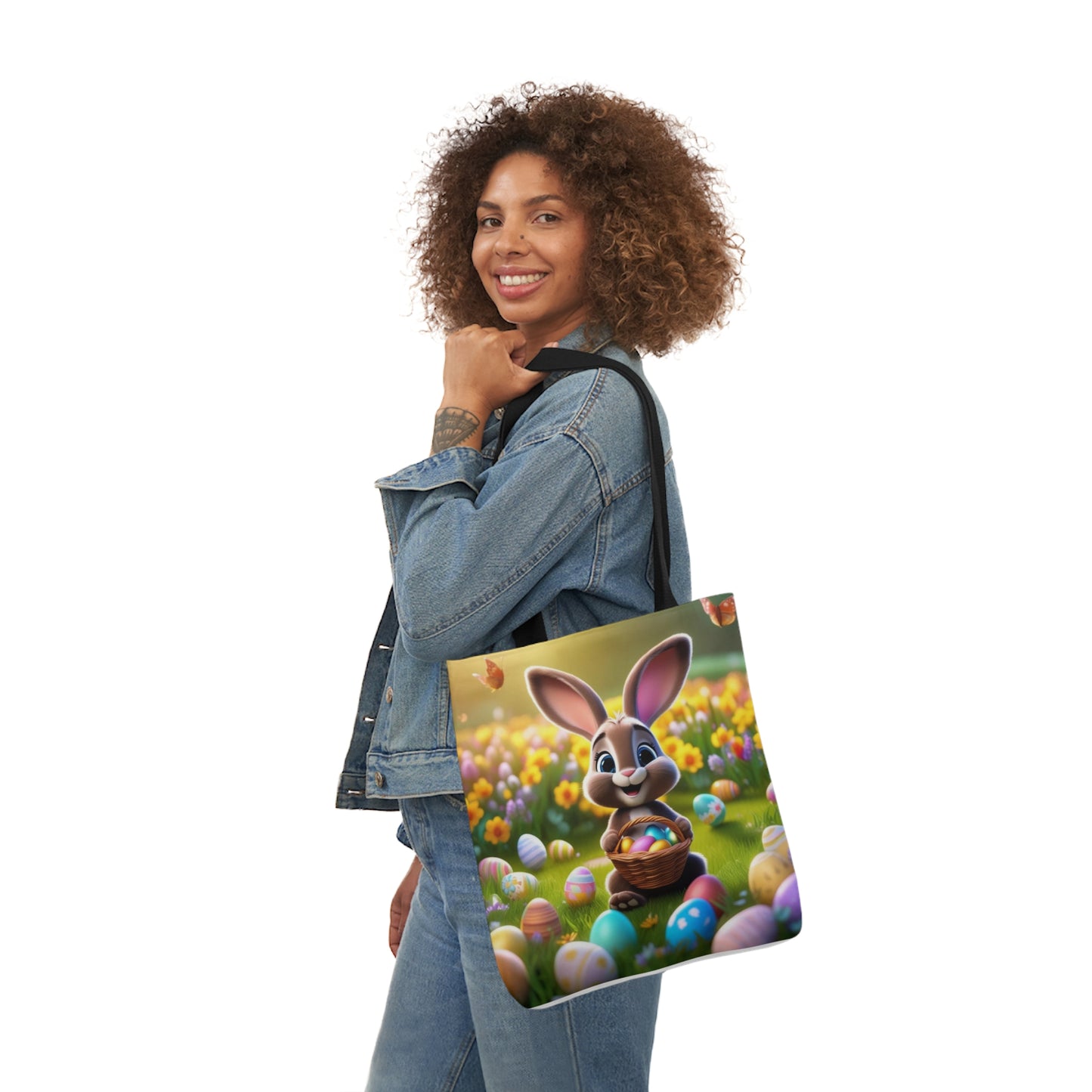 Easter - Canvas Tote Bag, 5-Color Straps