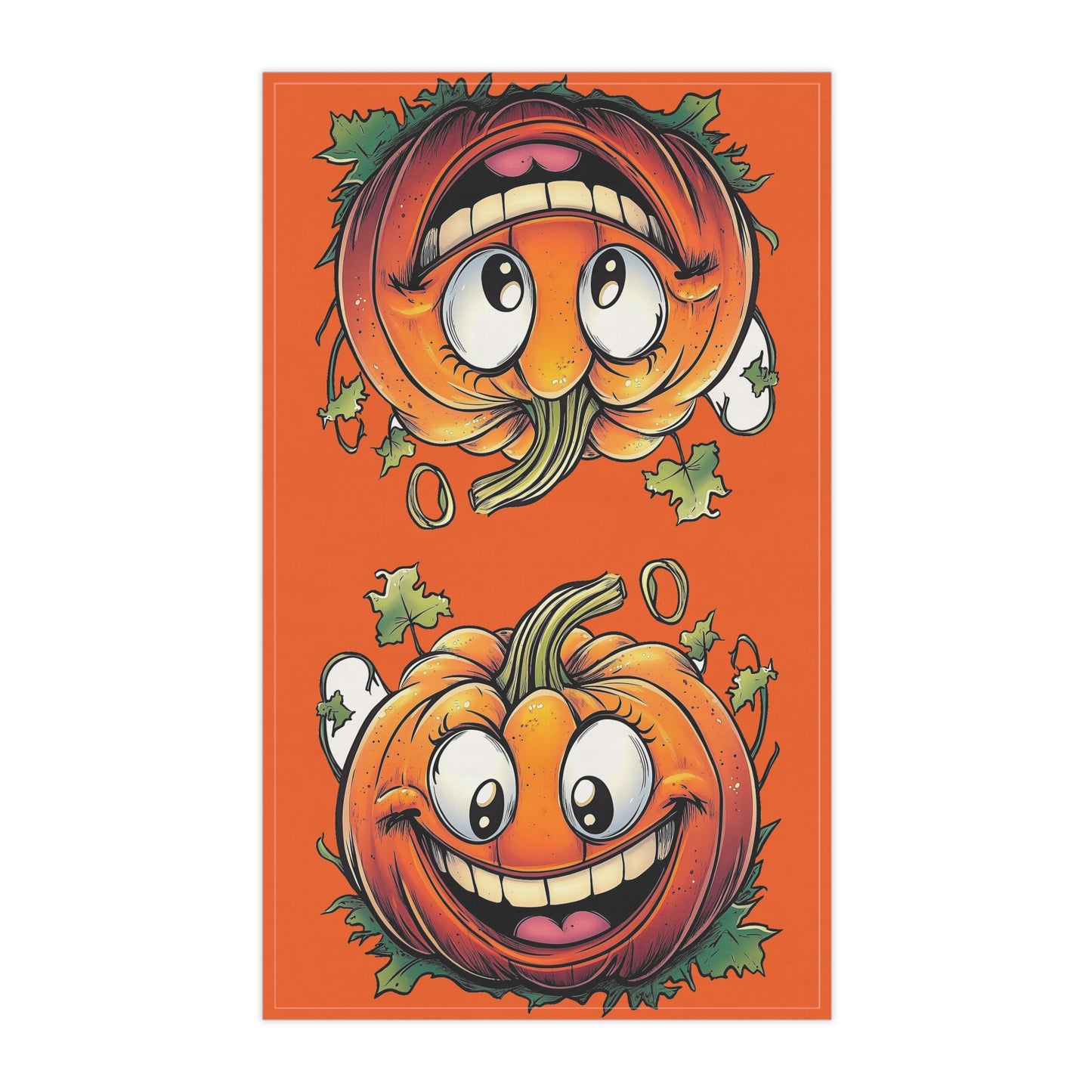 Happy Pumpkin - Tea Towels (cotton, poly) - Halloween