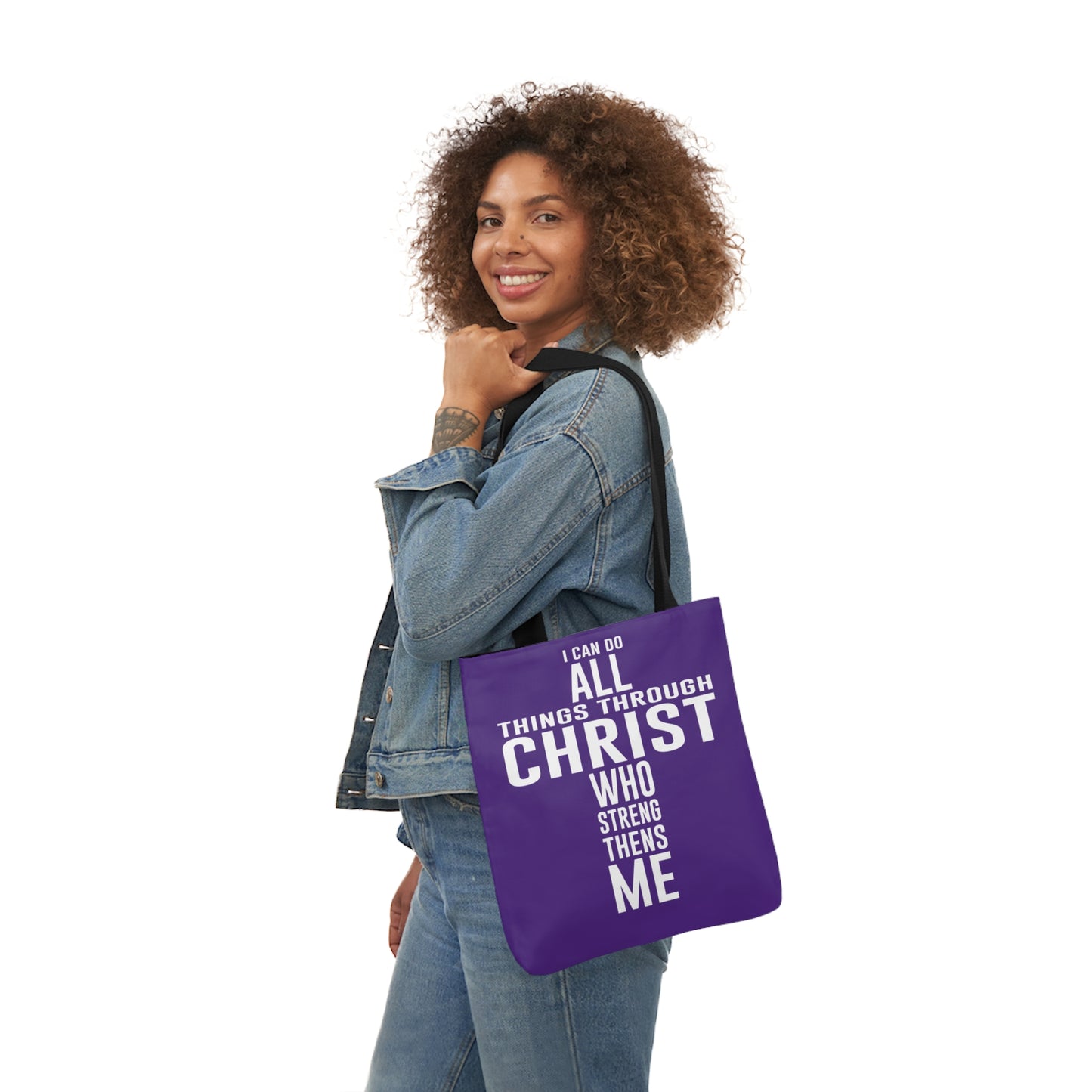 I can do - Canvas Tote Bag, 5-Color Straps - Religious