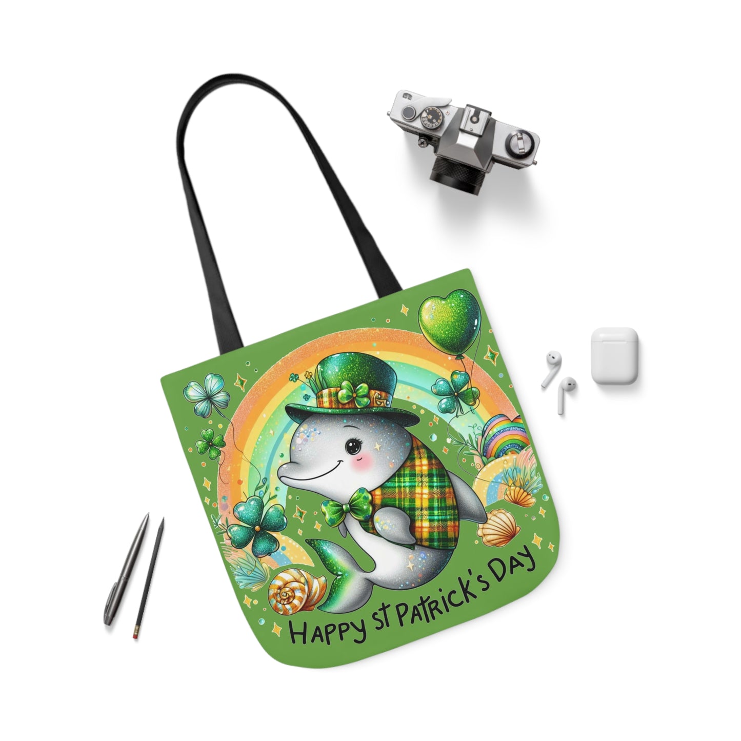 St. Patricks - Canvas Tote Bag, 5-Color Straps