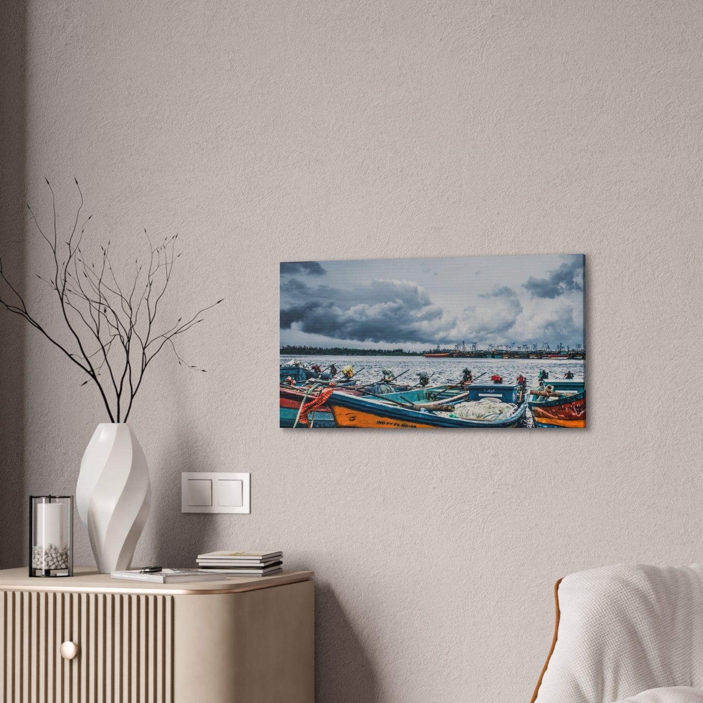 Boats - Canvas Stretched, 0.75"