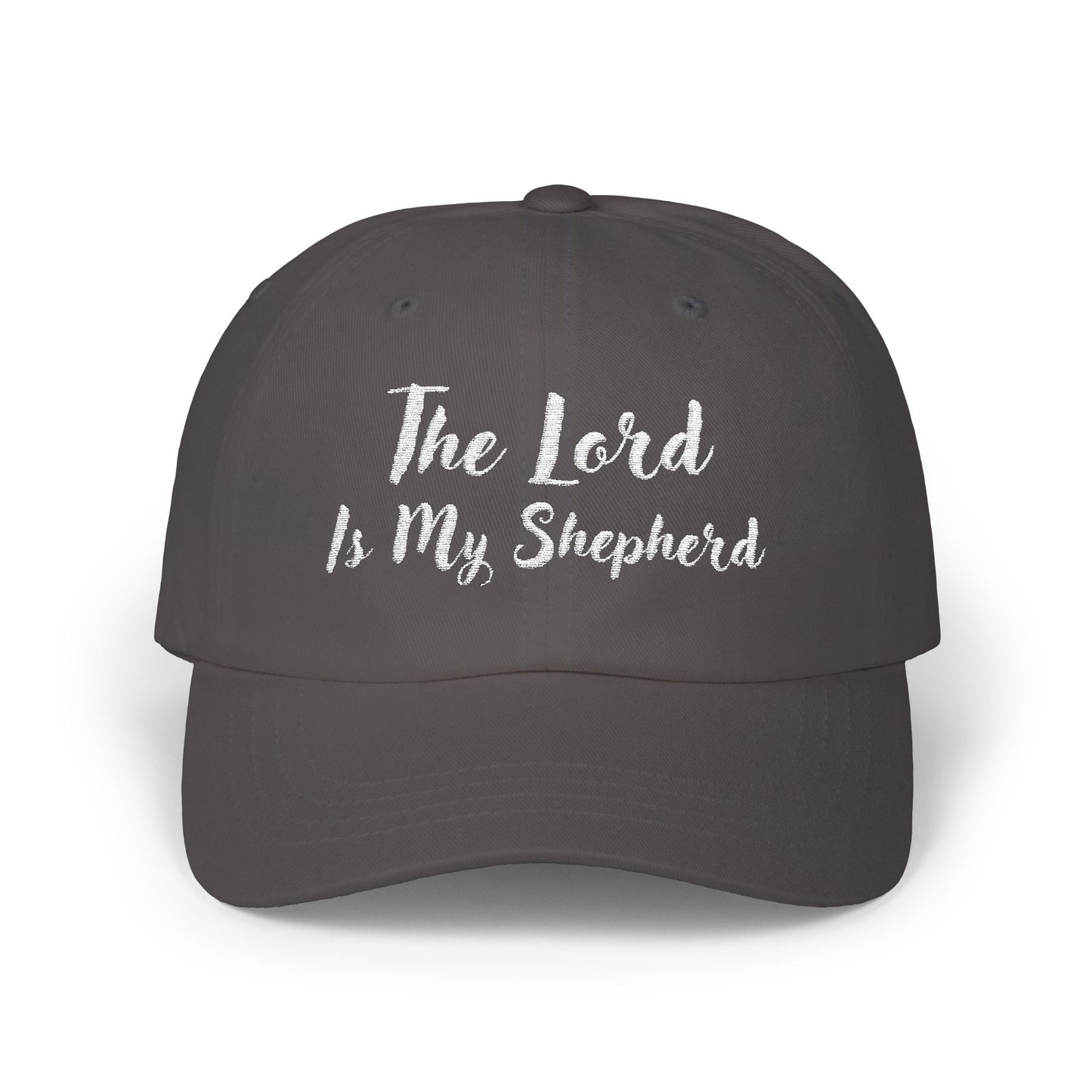 The Lord is My Shepherd in White - Embroidered - Classic Dad Baseball Cap - Easter - Mother's Day - Father's Day