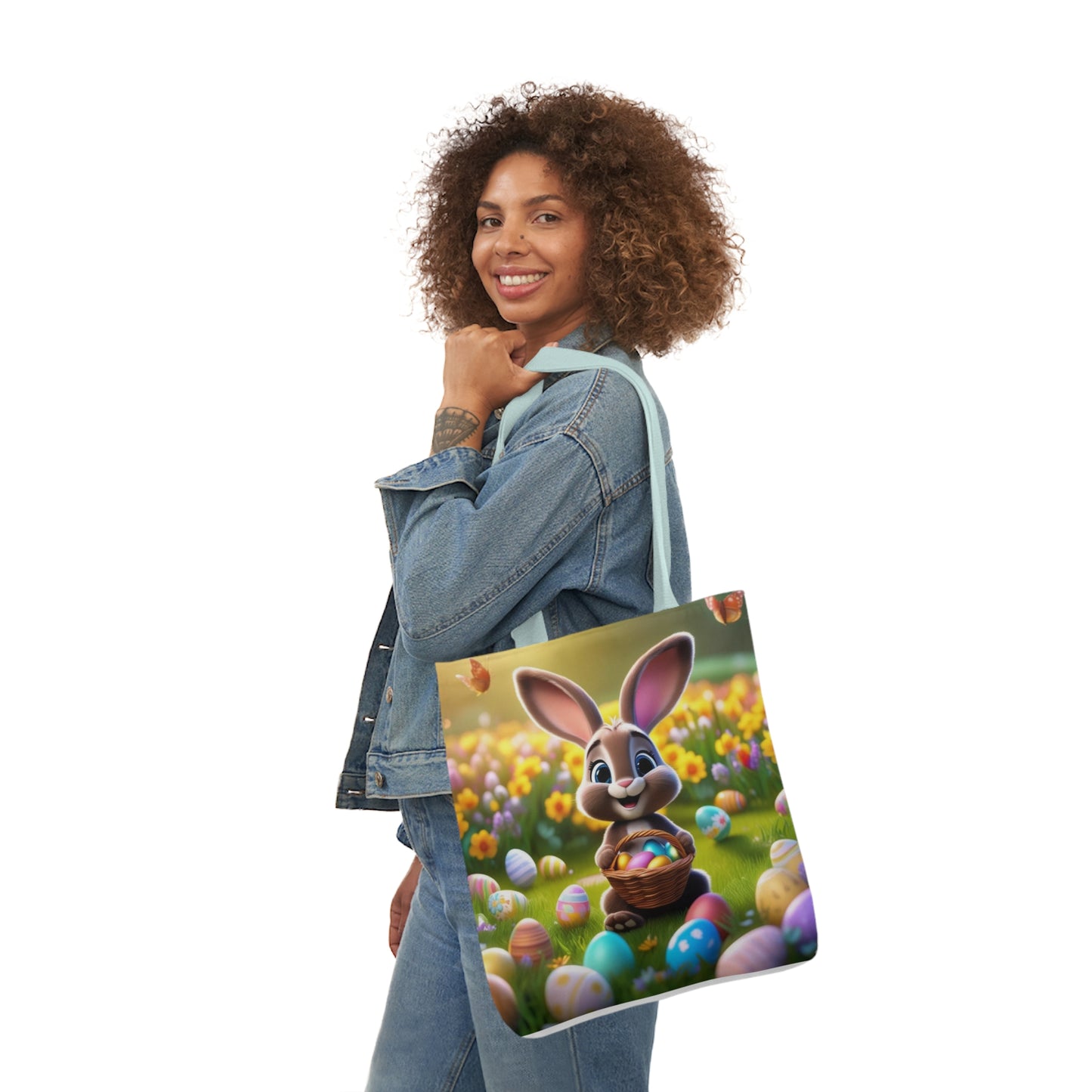 Easter - Canvas Tote Bag, 5-Color Straps