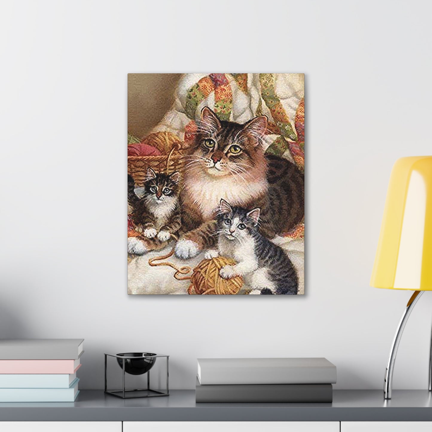 Kitty Family - Canvas Stretched, 0.75"