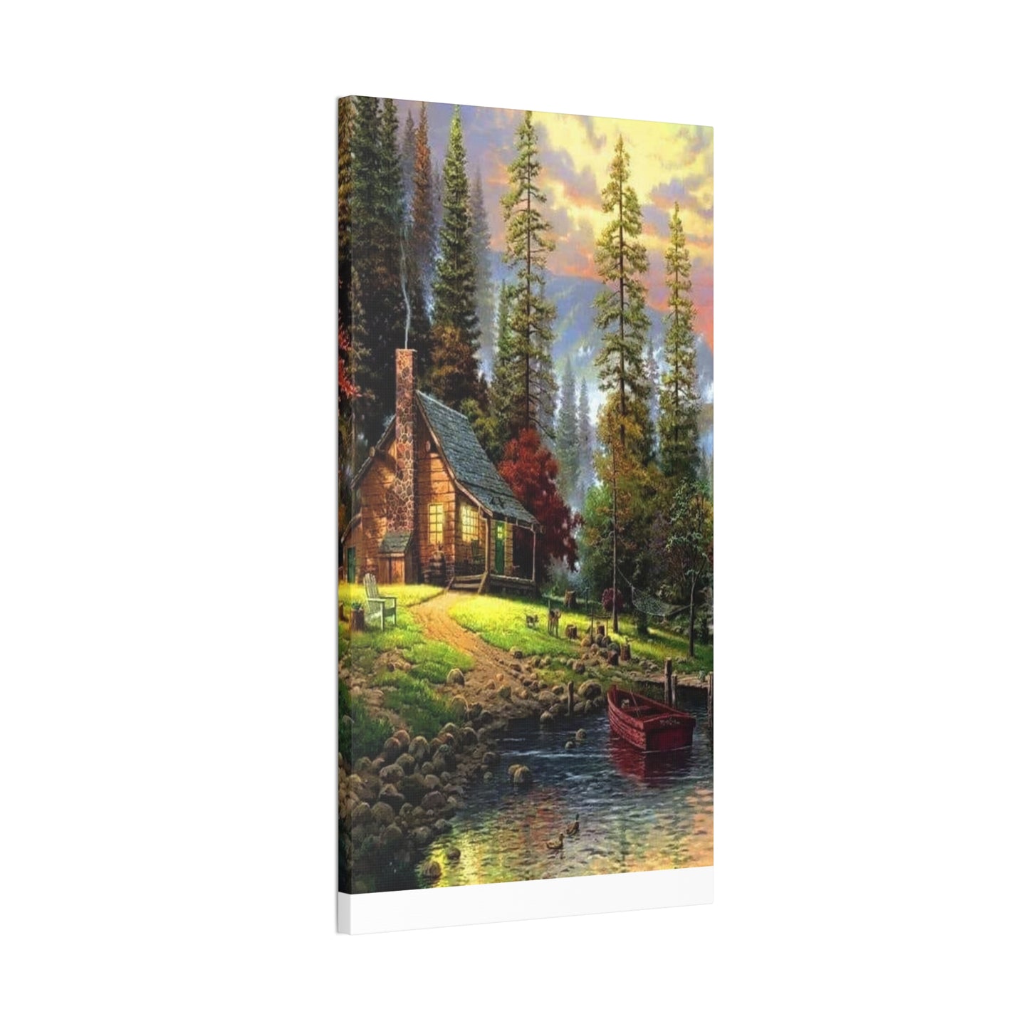 Cabin in the Woods - Canvas Stretched, 0.75"