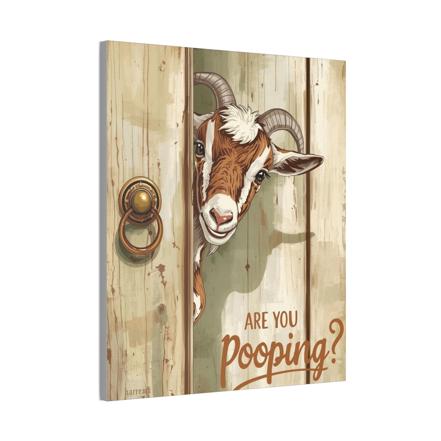 Are You Pooping - Canvas Stretched, 0.75" - 2026 Wall Art - Bathroom Humor