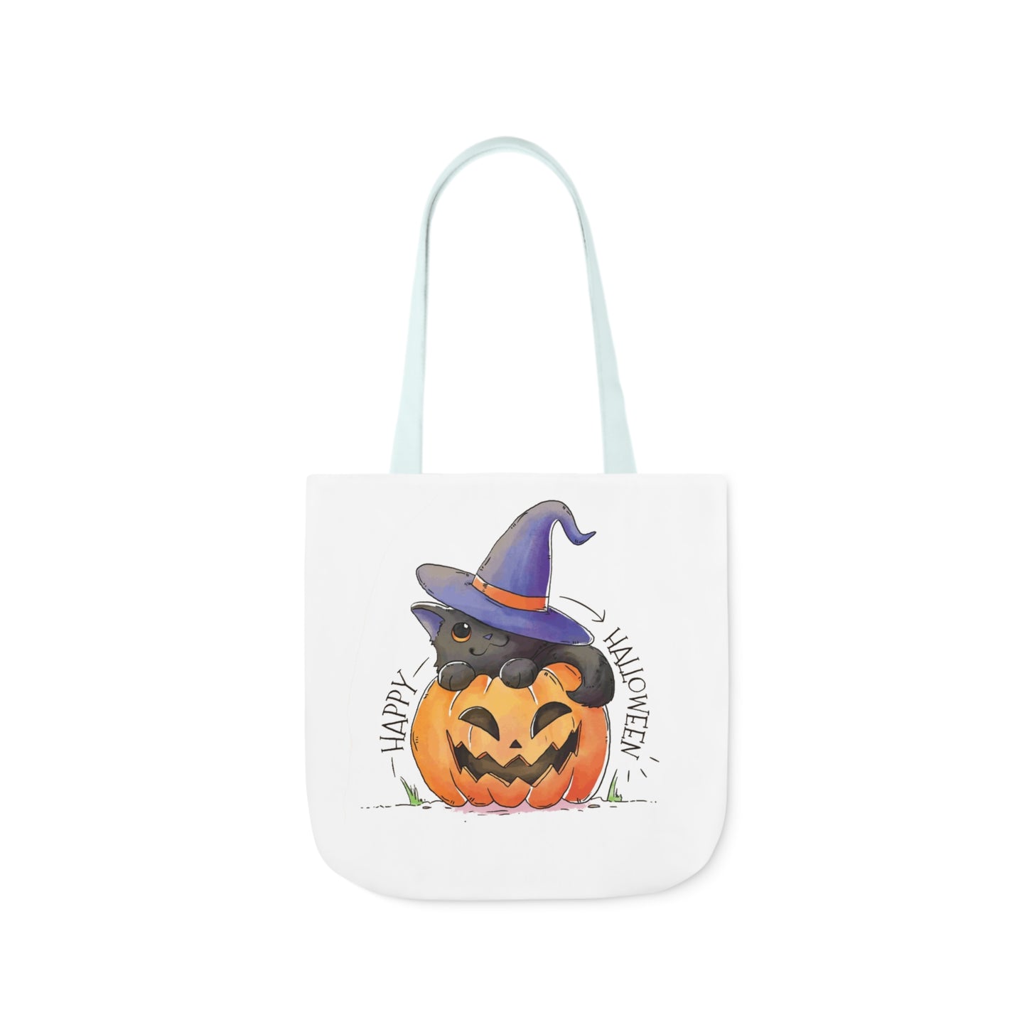 Happy Halloween - Canvas Tote Bag, 5-Color Straps - Halloween