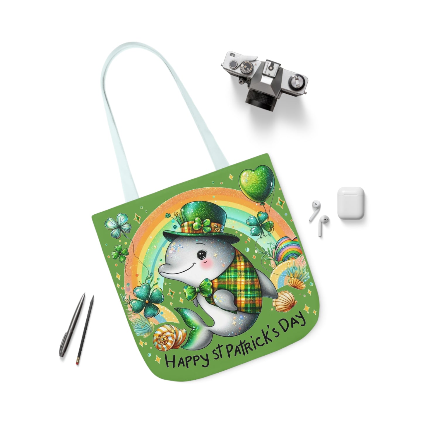 St. Patricks - Canvas Tote Bag, 5-Color Straps