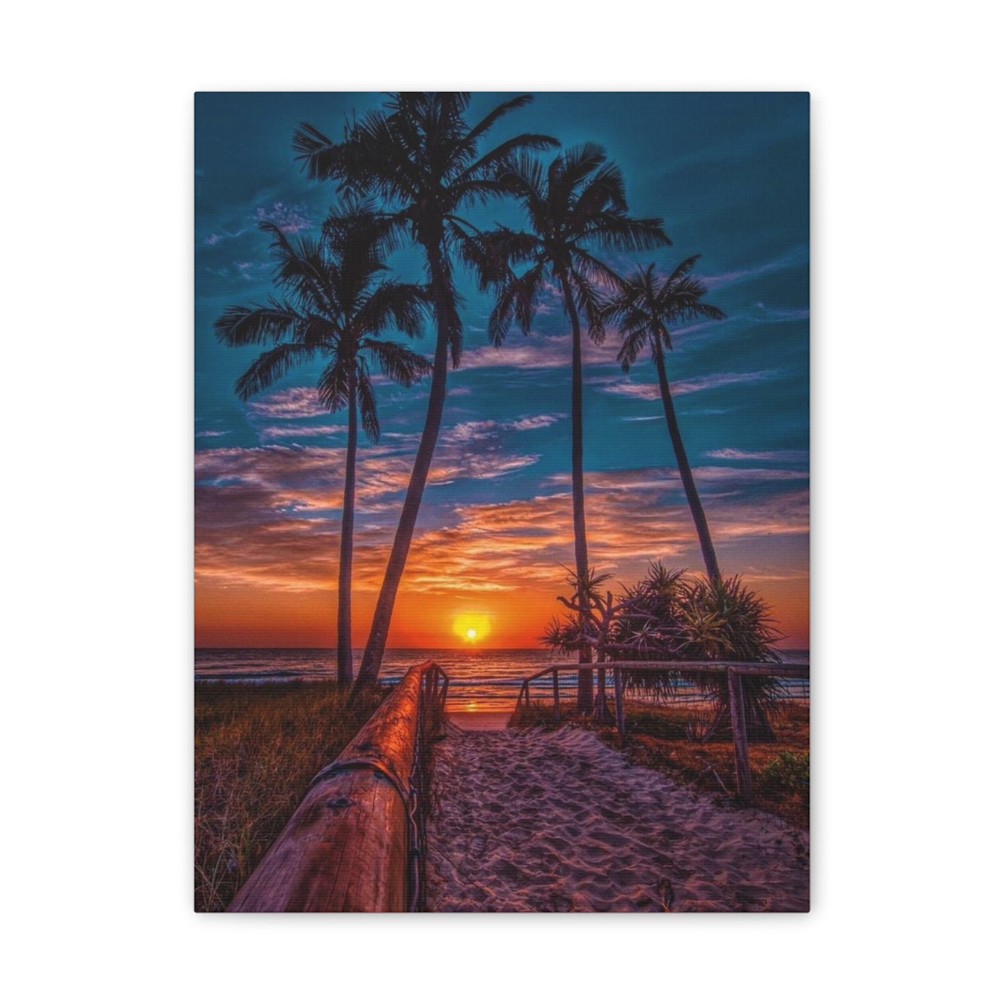 Sunset Palms - Canvas Stretched, 0.75"