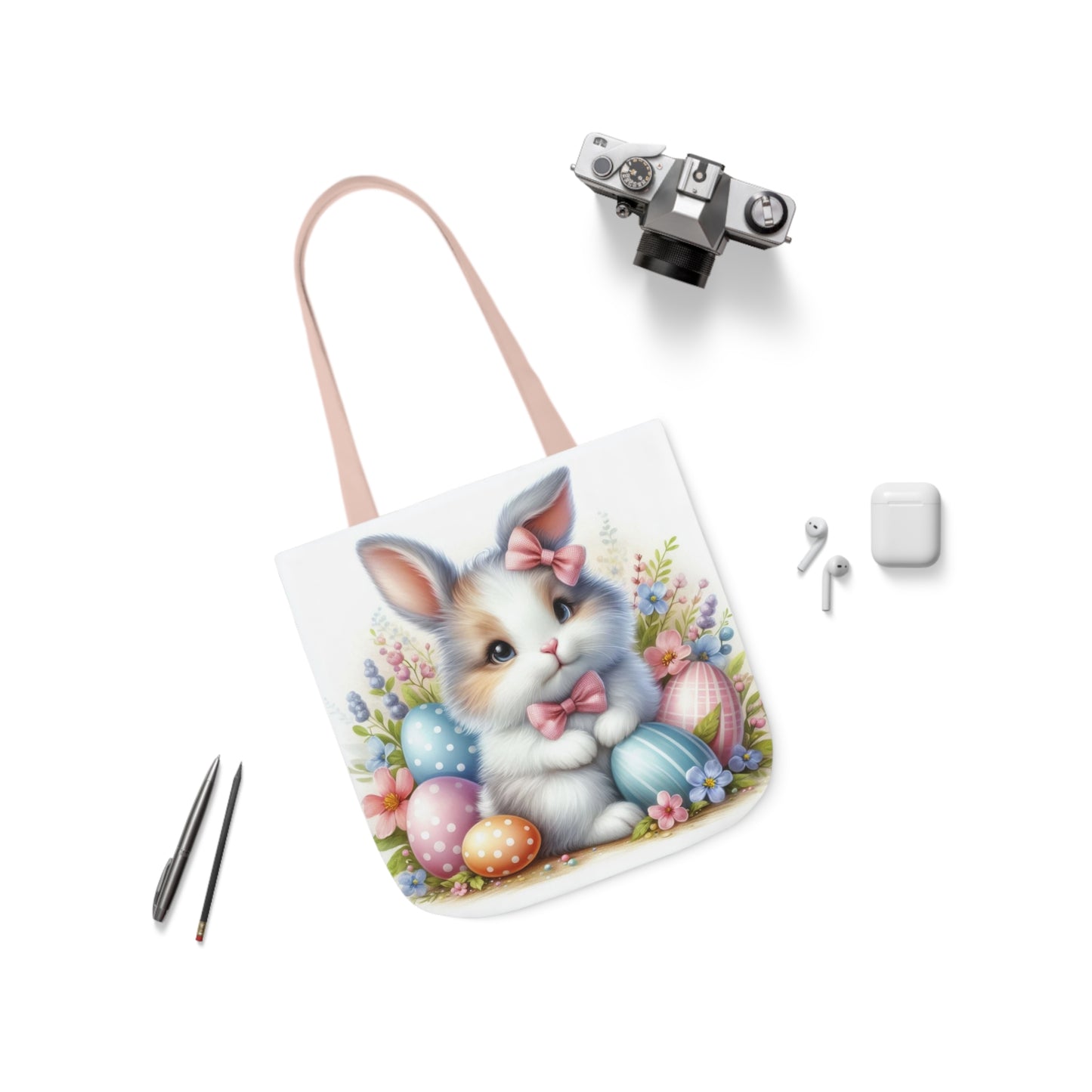 Easter - Canvas Tote Bag, 5-Color Straps -