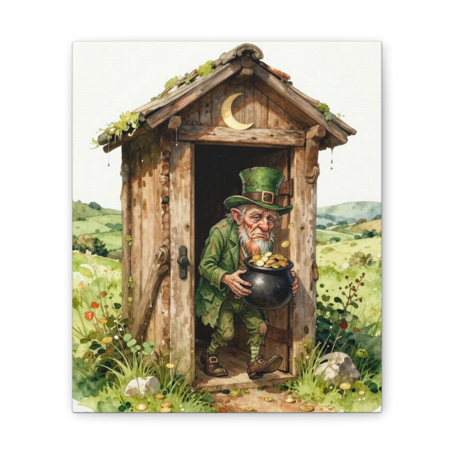 Leprechaun's Gold - Canvas Stretched, 0.75" - Wall Art - 2026 - Bathroom Humor