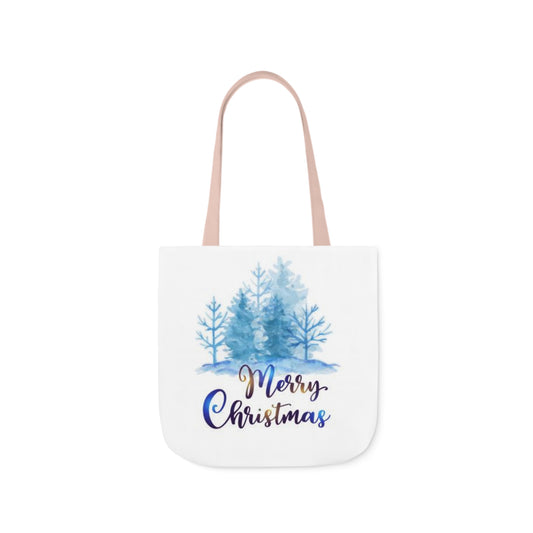 Merry Christmas - Canvas Tote Bag, 5-Color Straps - Christmas