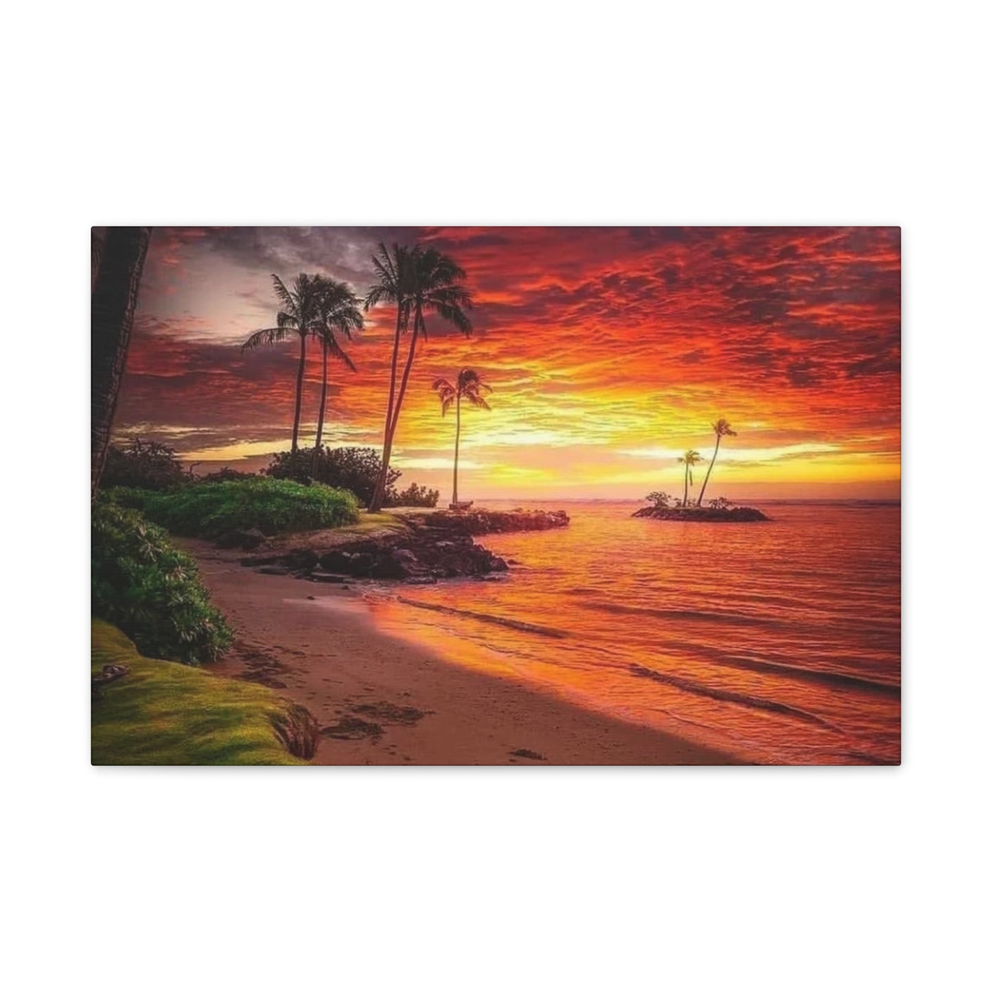 Sunset Island - Canvas Stretched, 0.75"