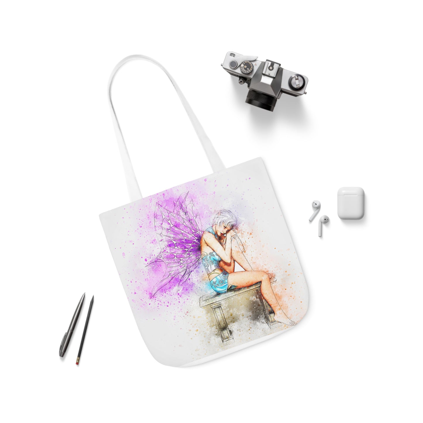 Fairy - Canvas Tote Bag, 5-Color Straps