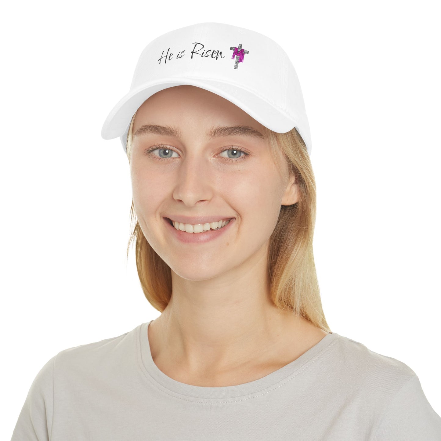 He is Risen - Black - Low Profile Baseball Cap - Easter - Mother's Day - Father's Day - Easter 1