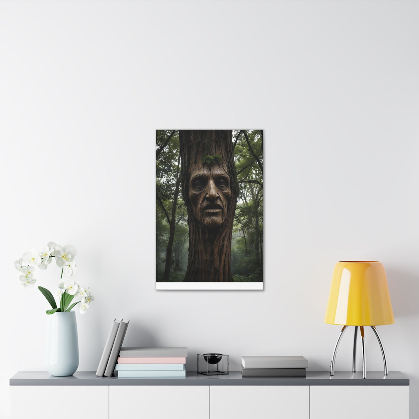 Face in the tree - Canvas Stretched, 0.75"