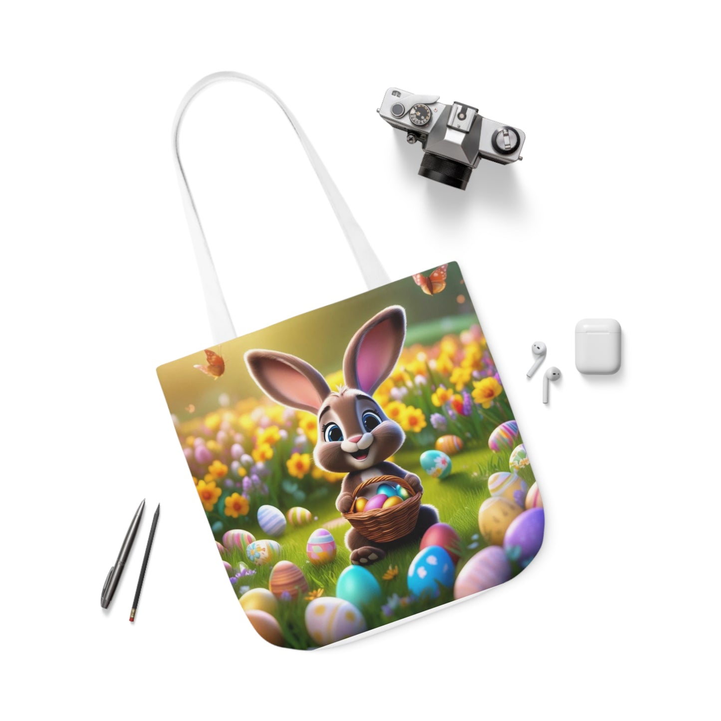 Easter - Canvas Tote Bag, 5-Color Straps