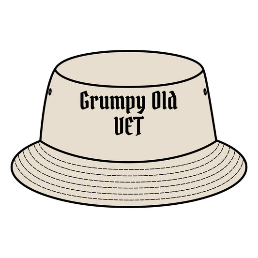 Bucket Hat - Light Colored Hat with Black ink - ETSY