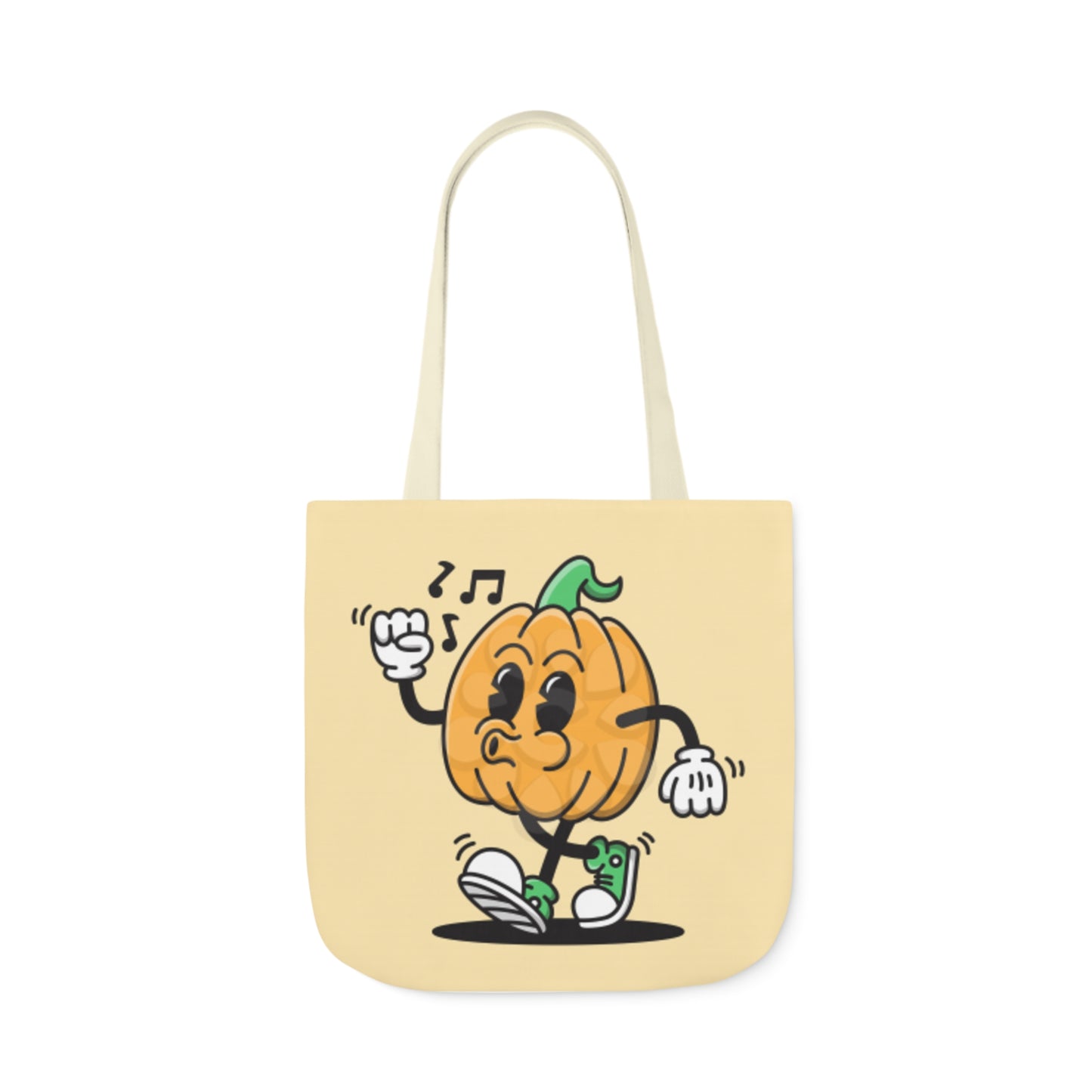 Happy Pumpkin - Canvas Tote Bag, 5-Color Straps - Halloween