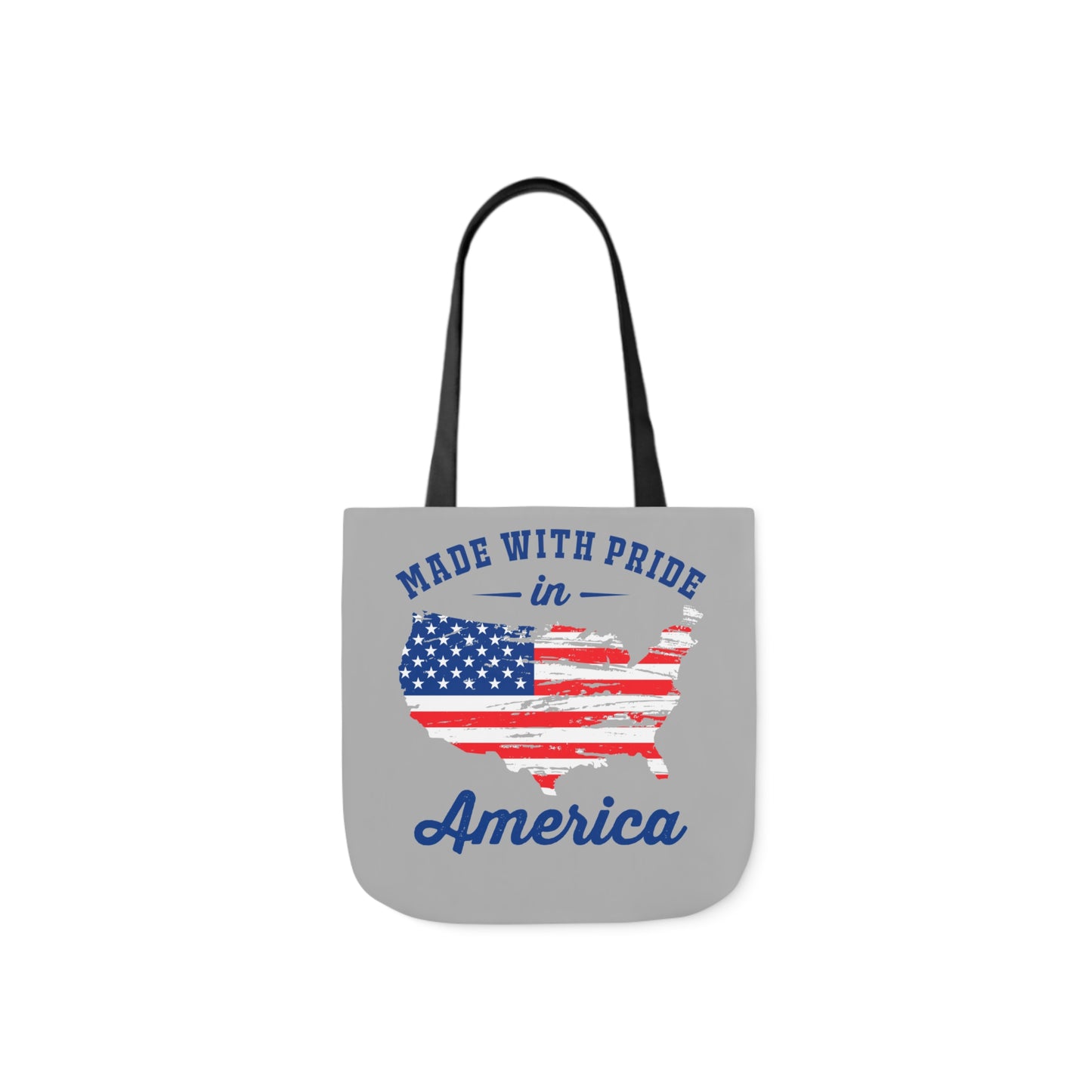 Made with Pride - Canvas Tote Bag, 5-Color Straps - Patriotic