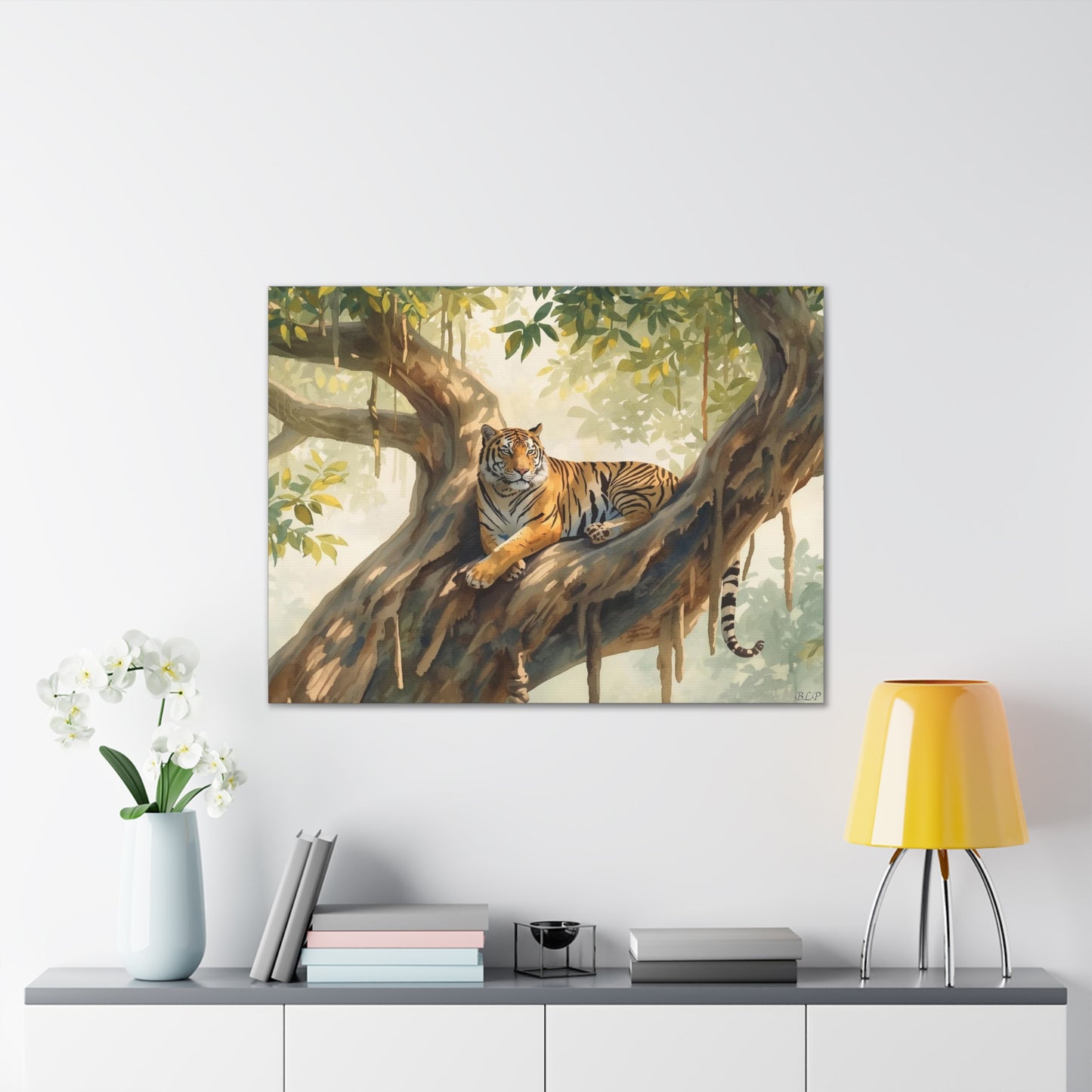 Tiger Lounging - Canvas Stretched, 0.75" - 2026 Wall Art - Animals