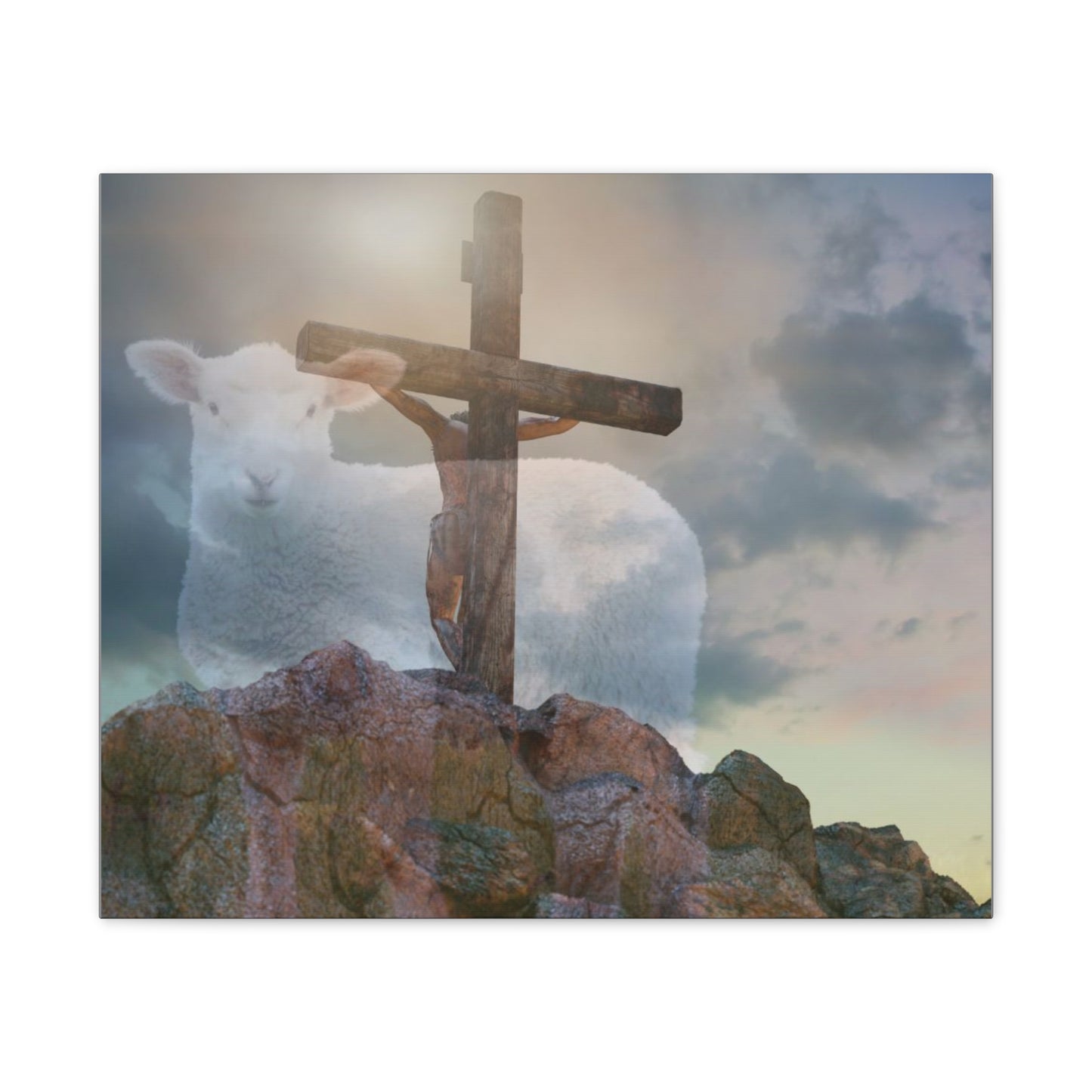 The Lamb of God - Canvas Stretched, 0.75" - Easter - Mother's Day - Father's Day