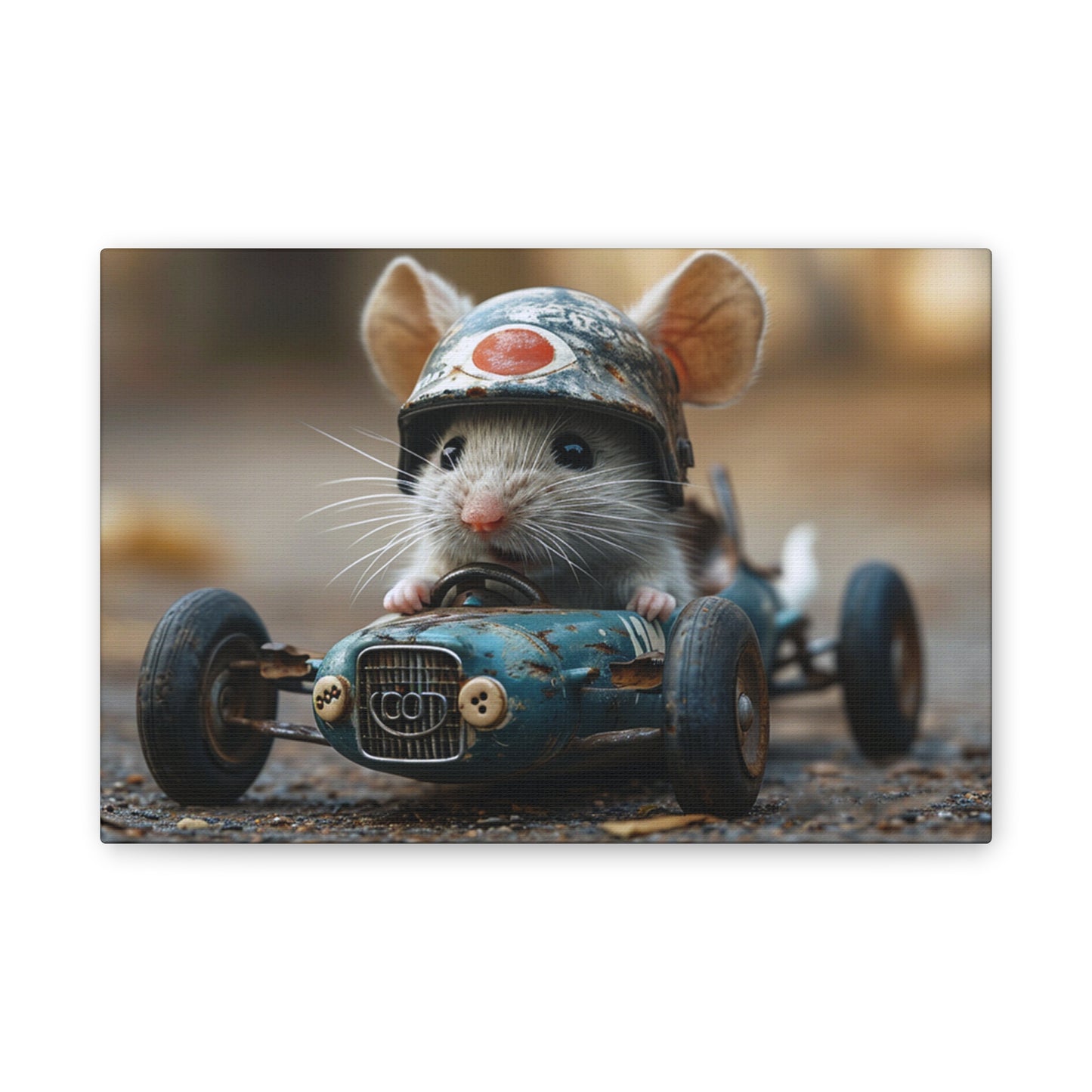 Mouse Racer - Canvas Stretched, 0.75"