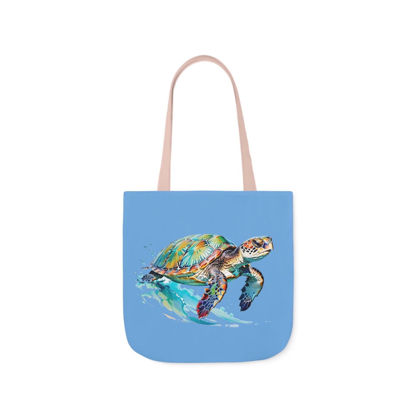 Turtle - Canvas Tote Bag, 5-Color Straps