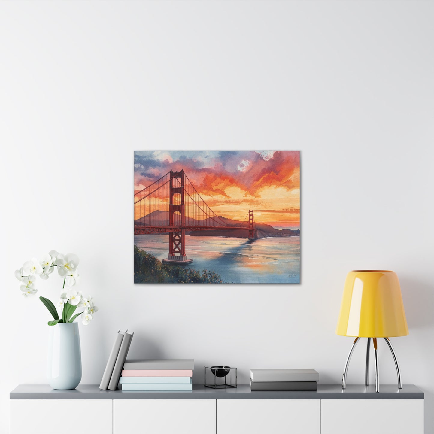 Golden Gate at Sunset = Canvas Stretched, 0.75" - Wall Art 2026 - Places