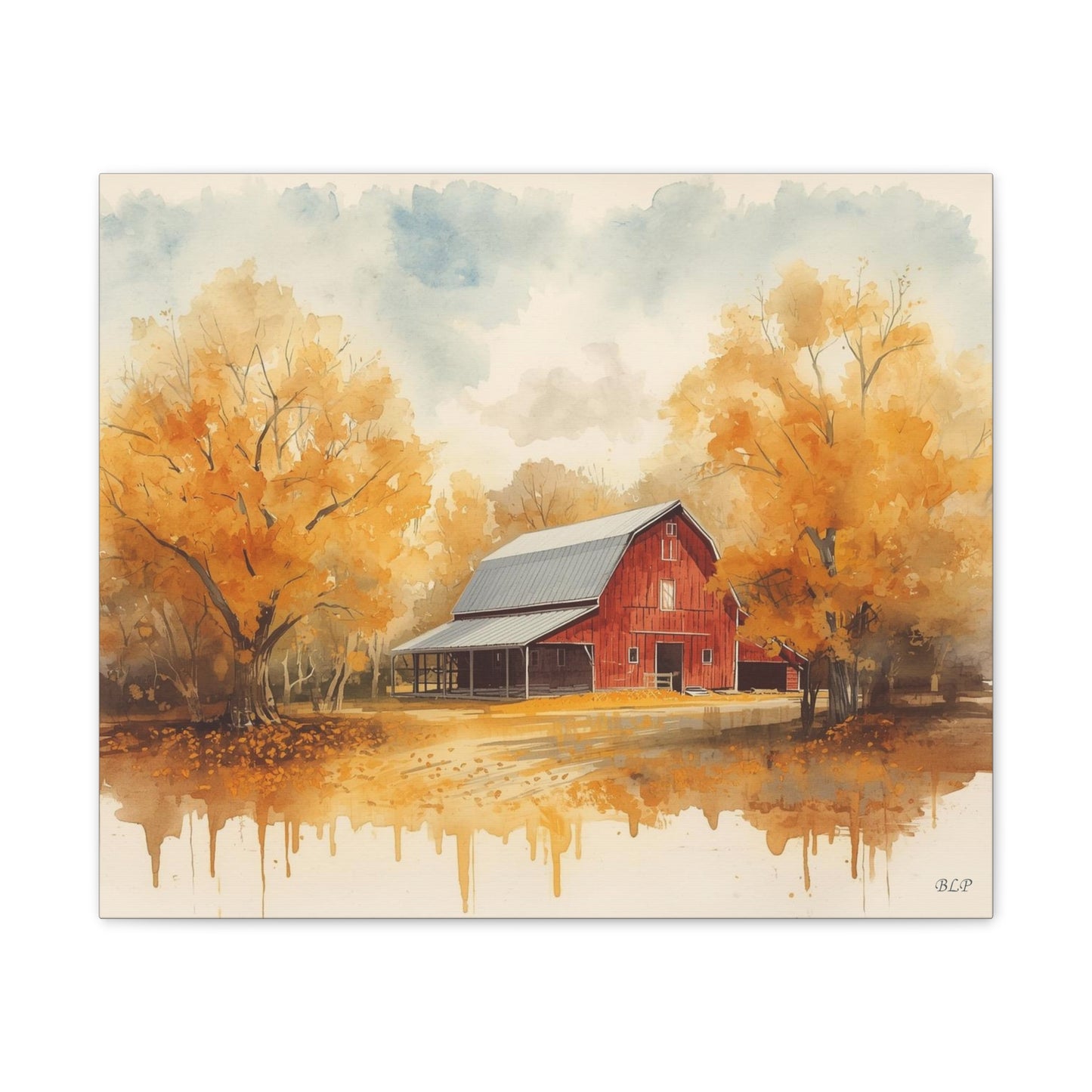 Red Barn - Canvas Stretched, 0.75"- 2026 Wall Art
