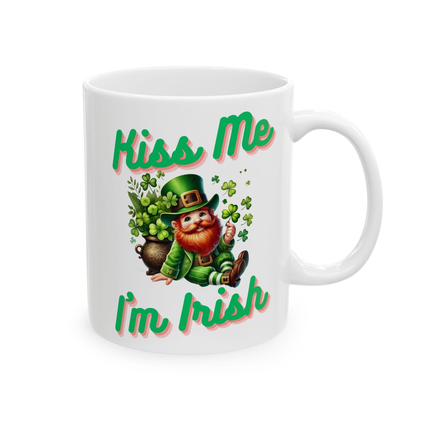 Kiss Me I'm Irish - Ceramic Mug, (11oz, 15oz) - St. Patrick's Day - Mugs and Tumblers