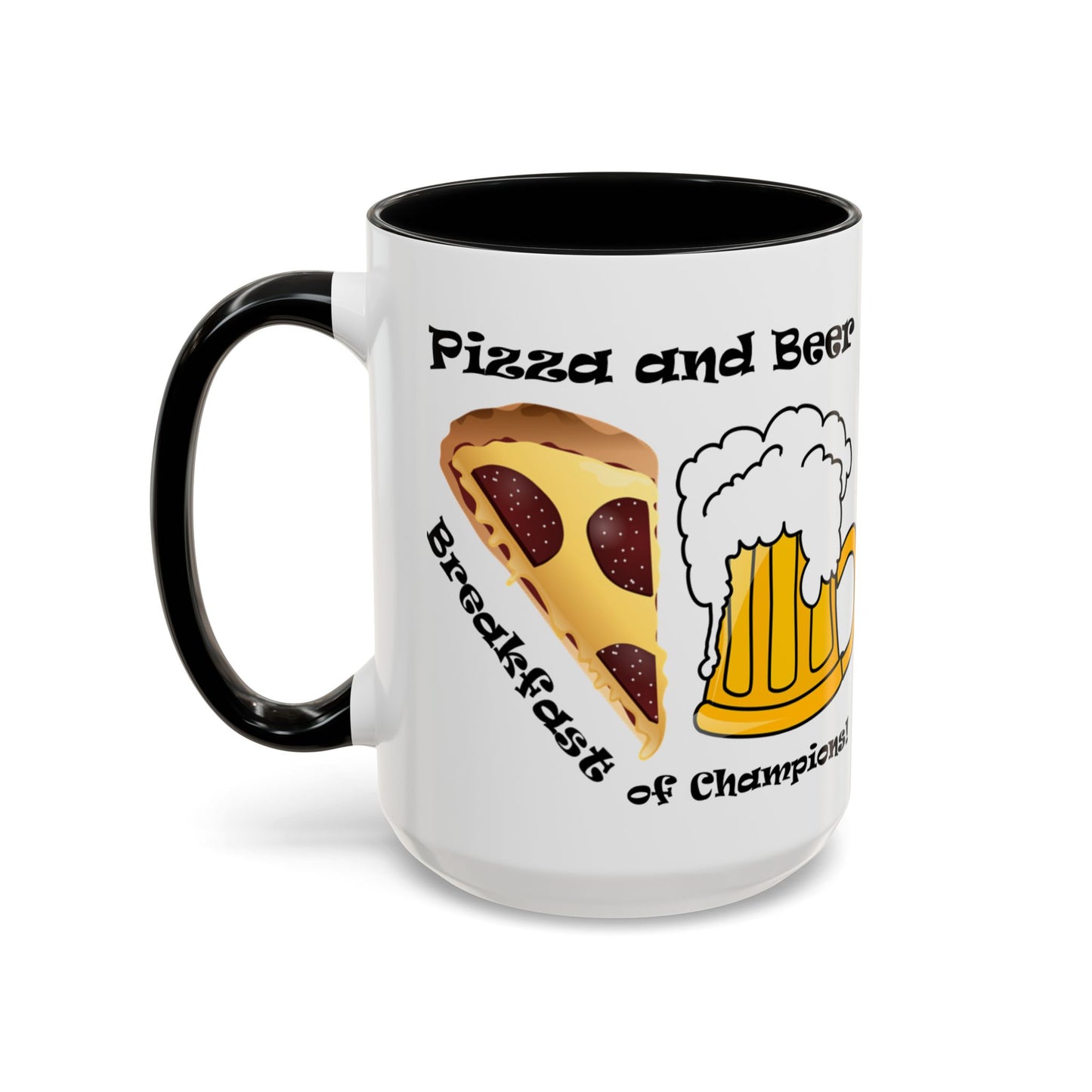 Pizza and Beer - Accent Coffee Mug (11, 15oz)