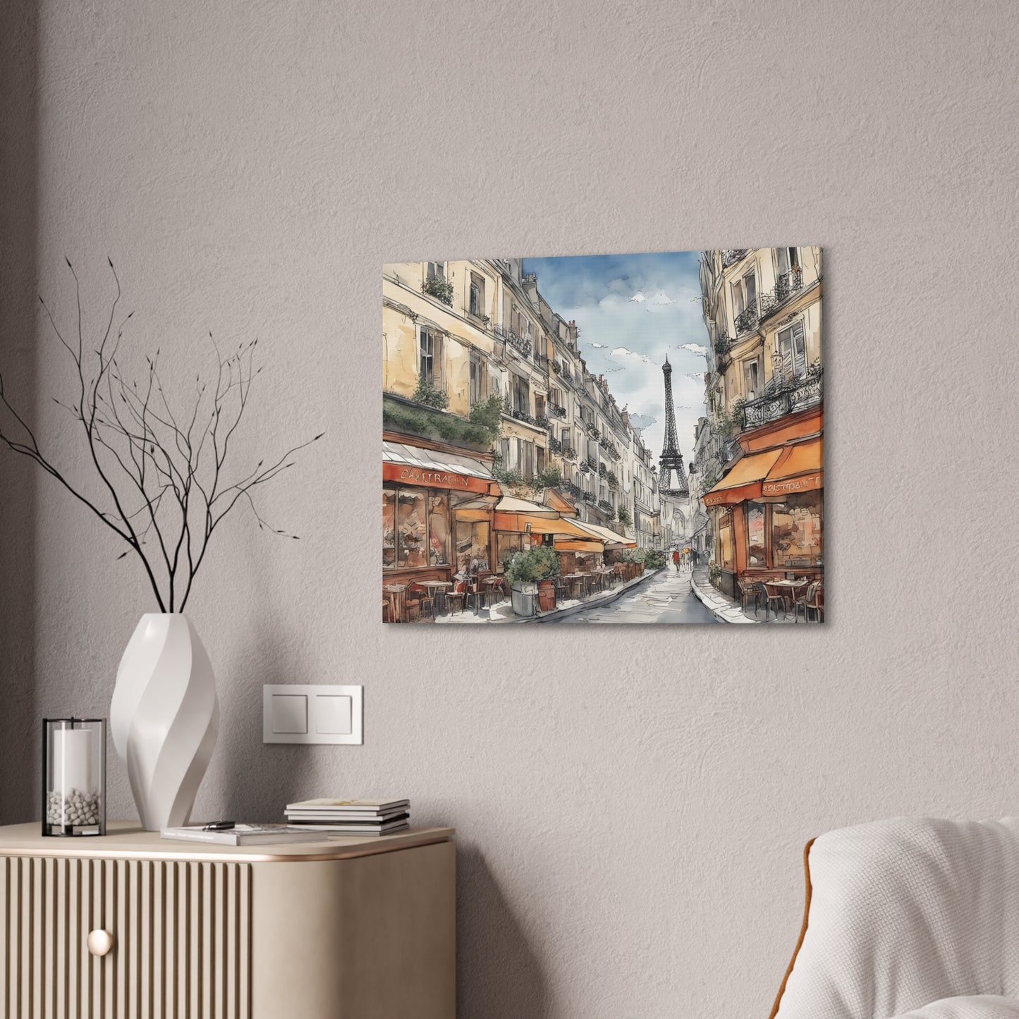 Paris Street - Canvas Stretched, 0.75"