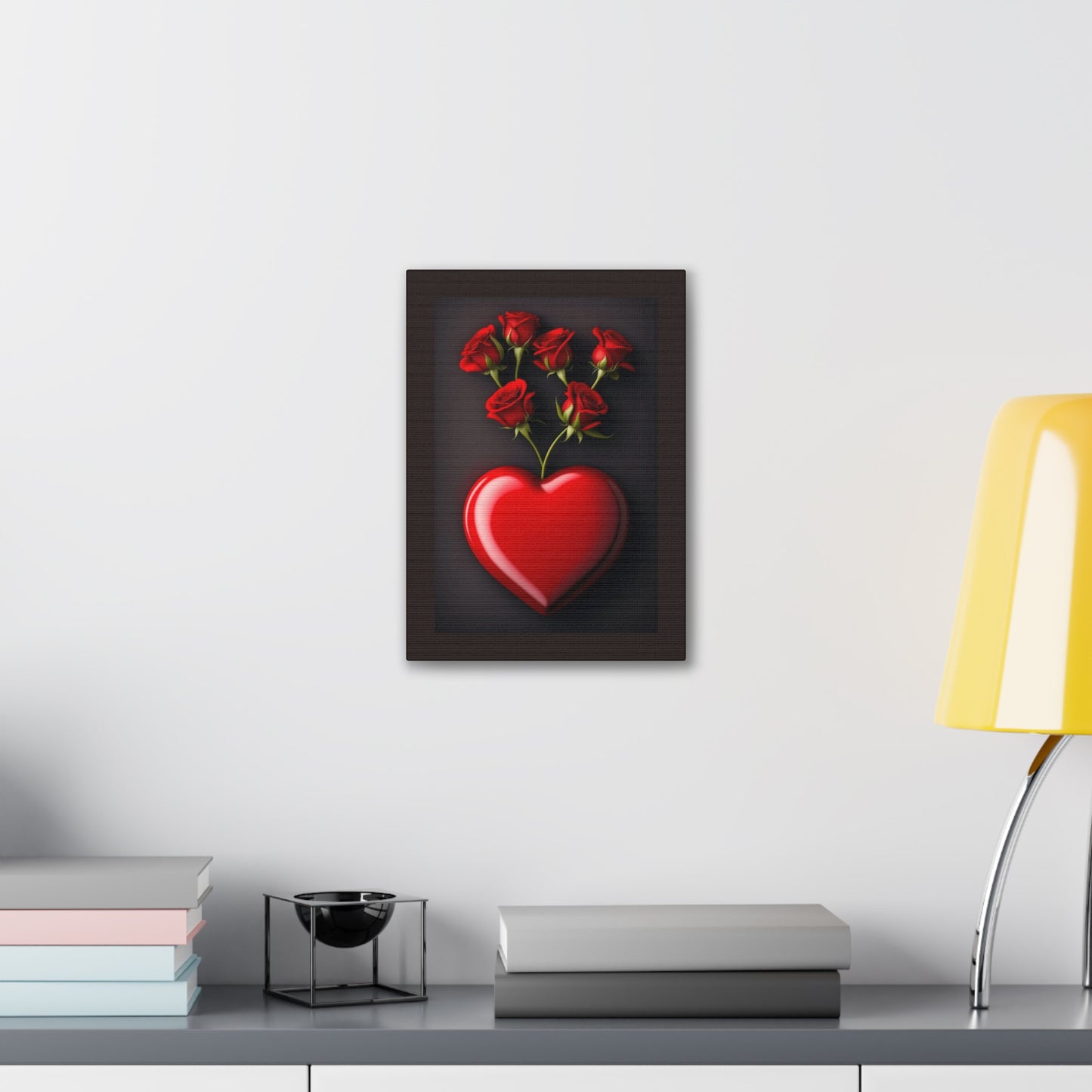 Heart and Roses - Canvas Stretched, 0.75" - Mother's Day